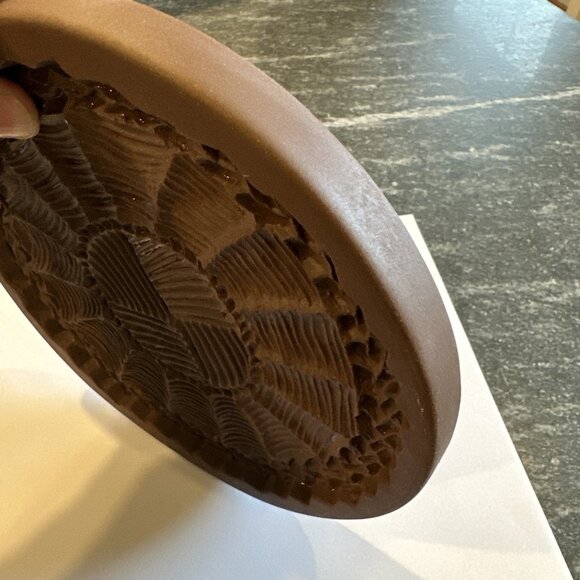 VINTAGE HARTSTONE 7" GINGERBREAD DESSERT PLATE MOLD POTTERY 1988 OHIO USA - Picture 4 of 6